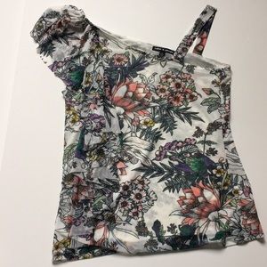 Cable & Gauge 1 shoulder asymmetrical floral top